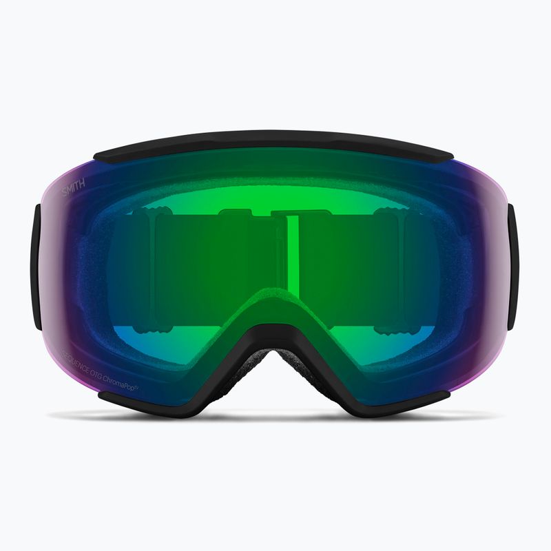 Скиорскa маска Smith Sequence OTG S2 black/chromapop everyday green mirror 2