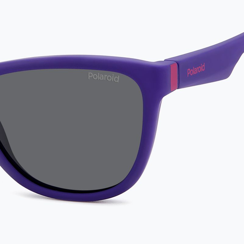 Polaroid PLD 8056/S матови виолетови/сиви поляризирани детски слънчеви очила 5