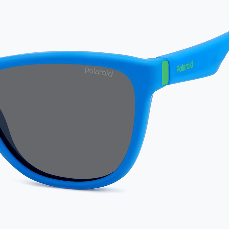 Polaroid PLD 8056/S матово синьо/сиво поляризирани детски слънчеви очила 5