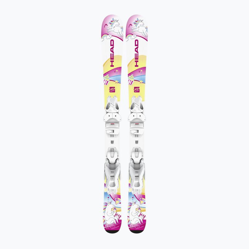 Детски пистови ски HEAD Unicorn Easy JRS + автомати Jrs 4.5 GW CA white/pink