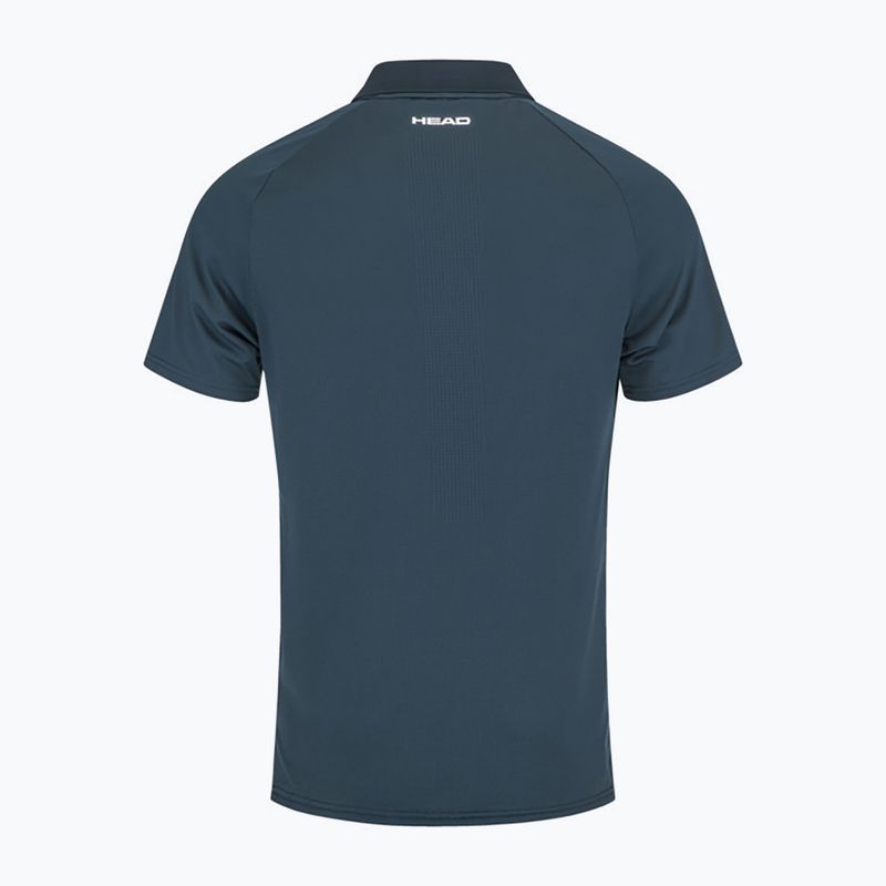 Мъжка тениска HEAD Performance Polo white and navy blue 811403NVXPM 2