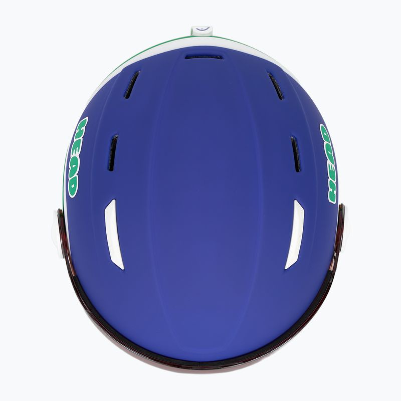 Детска ски каска HEAD Mojo Visor Jr. blue/green/silver red 6