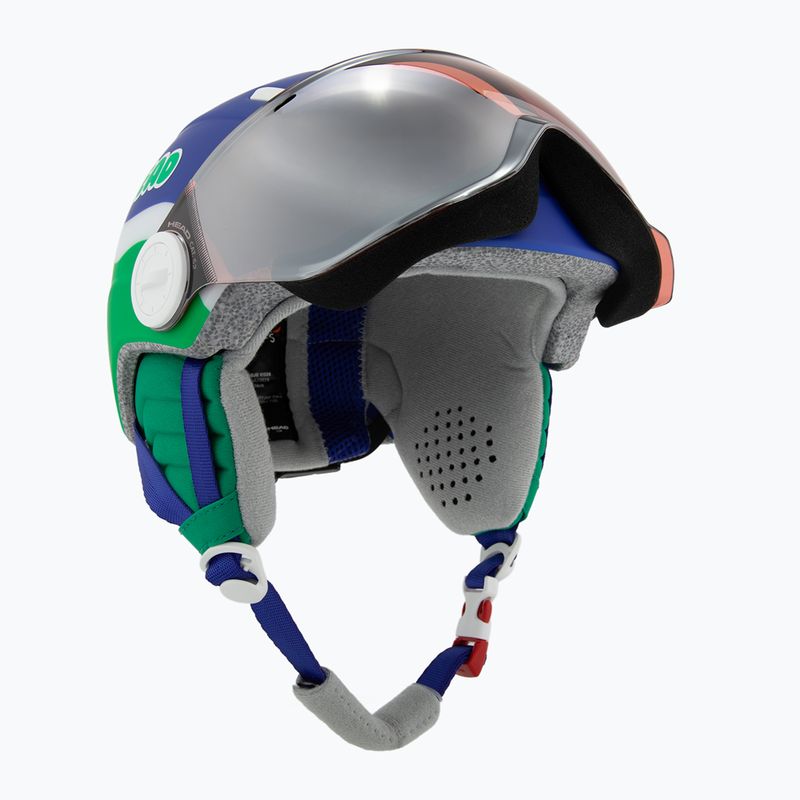 Детска ски каска HEAD Mojo Visor Jr. blue/green/silver red 9