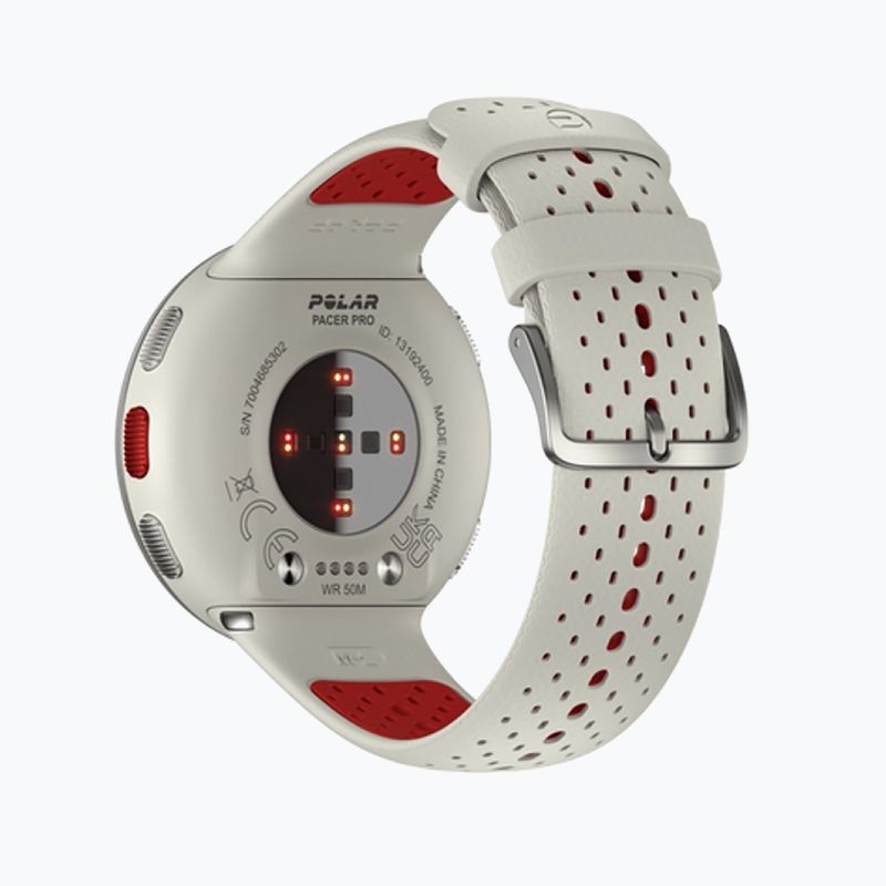 Часовник Polar Pacer PRO в бяло и червено 3