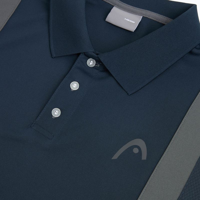 Мъжка поло фланелка за тенис HEAD Club 25 Tech Polo navy 9