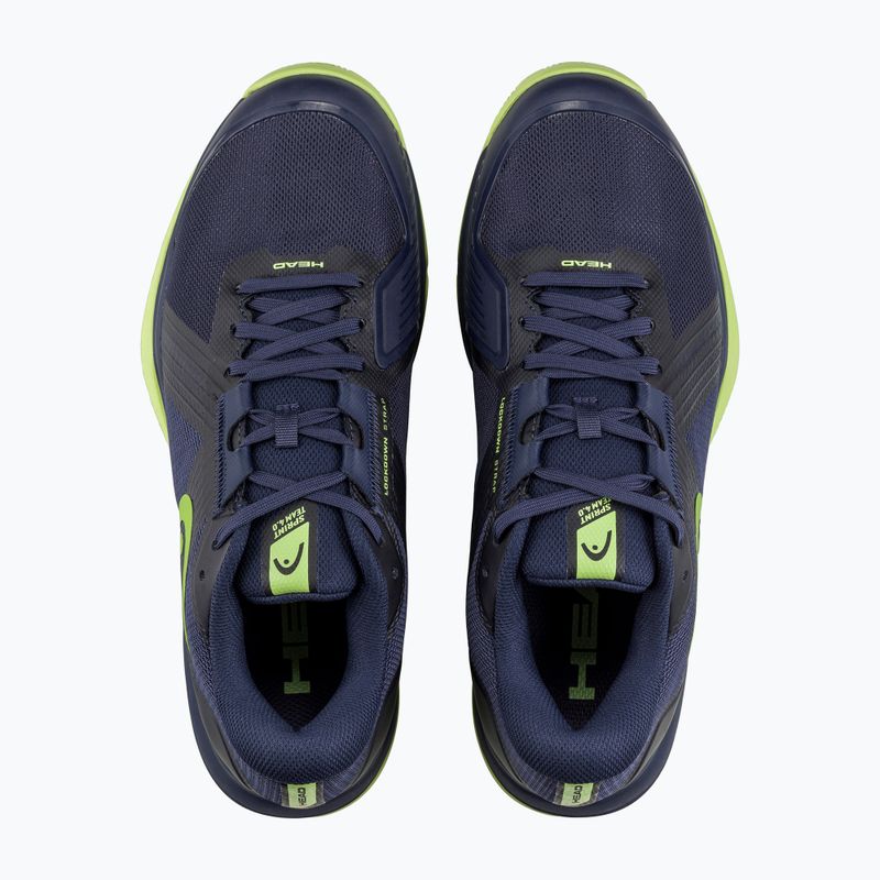 Мъжки обувки за тенис HEAD Sprint Team 4.0 Clay navy/ lime 4