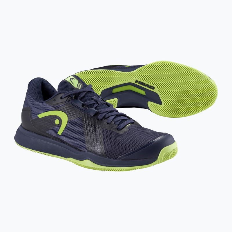 Мъжки обувки за тенис HEAD Sprint Team 4.0 Clay navy/ lime 5