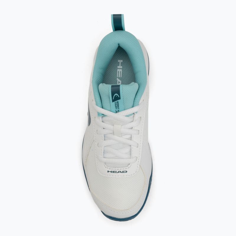 Детски обувки за тенис HEAD Sprint Court 4.0 white/ turquise 5