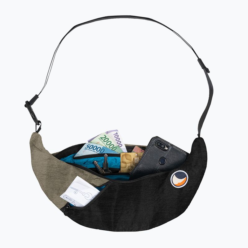 Чанта за рамо Ticket To The Moon Upcycled Sling black/natural beige 2
