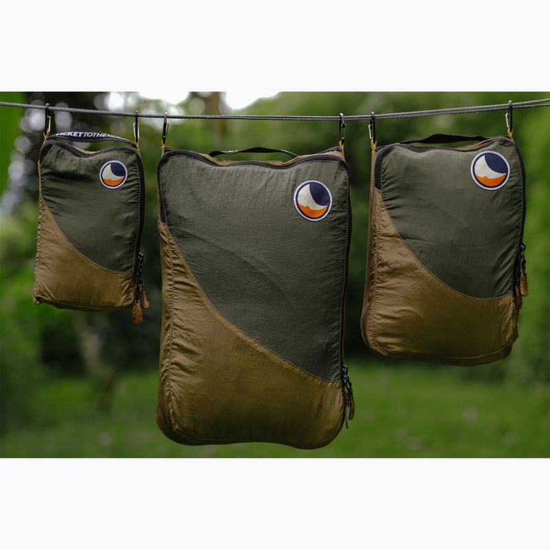 Комплект органайзери Ticket To The Moon Travel Cube 3 бр. brown/army green 3