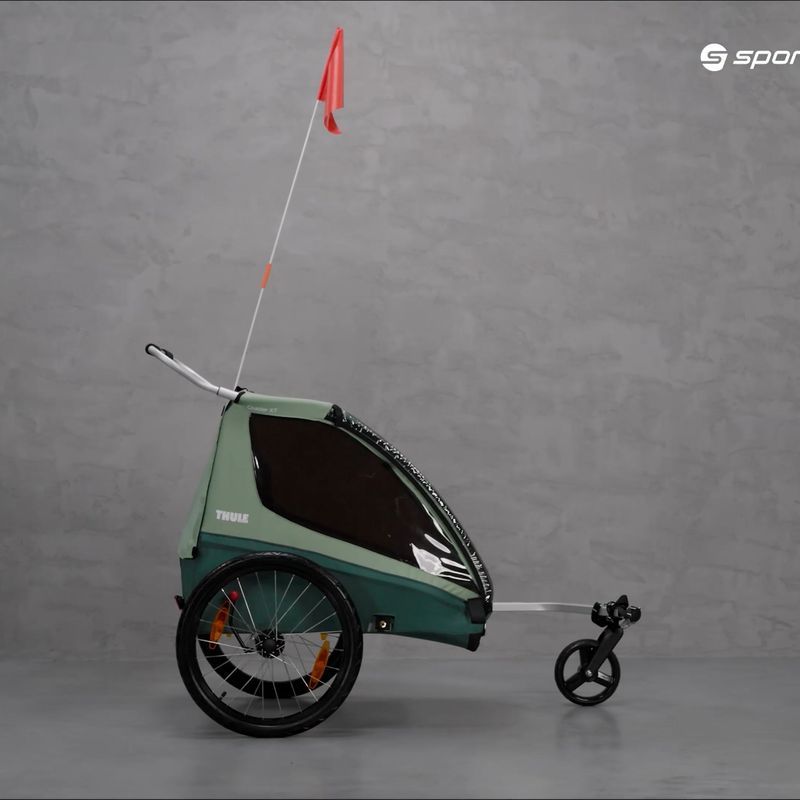 Ремарке за велосипеди Thule Coaster XT + количка Зелено 10101820 10