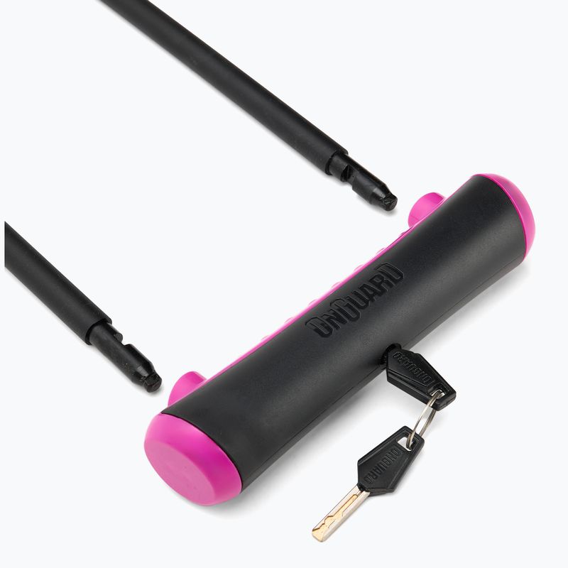 Заключващо устройство за велосипед OnGuard Neon 8154PN U-Lock black/pink 3