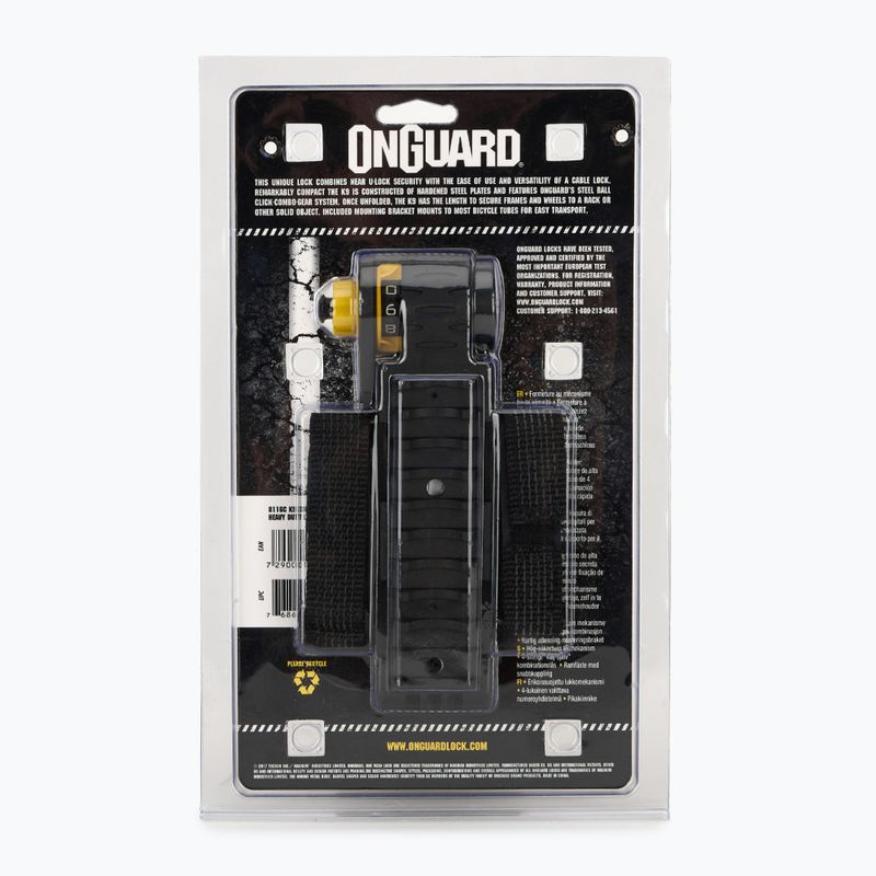ONGUARD Ключалка за връзка K9 COMBO FOLDING 8116C COPY LOCK черна ONG-8116C 2