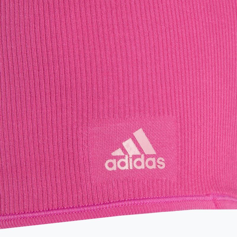 Дамски потник adidas Ribbed Active Seamless Halter Bralette 3D semi lucid fuchsia 3