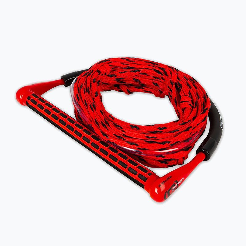 Въже за теглене O'Brien 4-Section Poly-E Wakeboard Rope and Handle Combo red