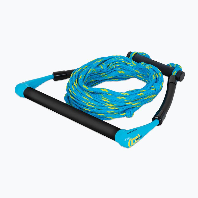 Въже за теглене O'Brien Kneeboard Rope and Handle cyan/yellow
