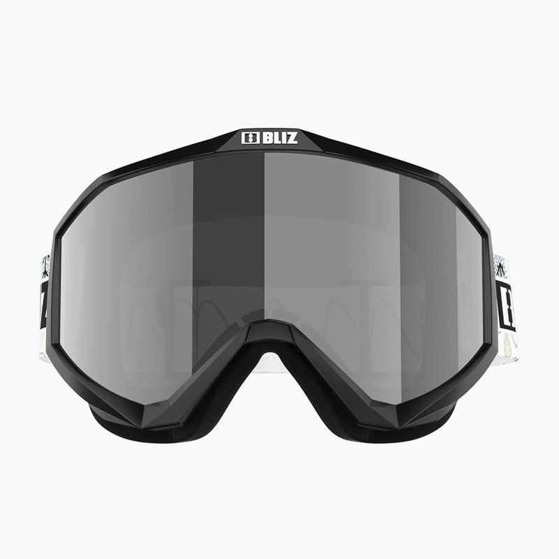 Детски скиорски очила Bliz Liner Jr black white logo/brown&silver mirror 2