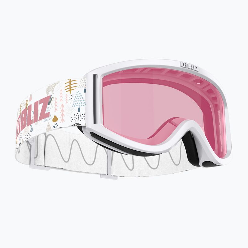 Детски скиорски очила Bliz Pixie Jr white/pink