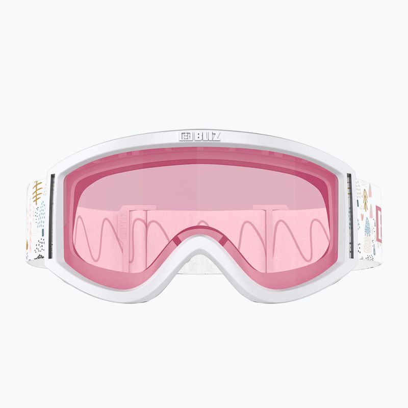 Детски скиорски очила Bliz Pixie Jr white/pink 2
