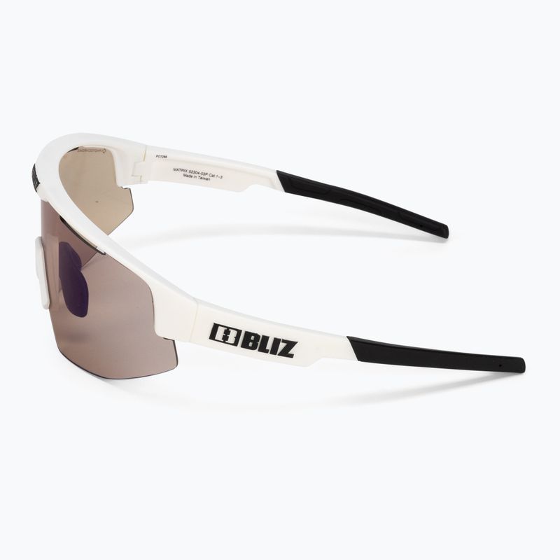 Очила за колоездене Bliz Matrix Nano Optics Photochromic S1-S3 matt white / brown blue multi 52304-03P 4