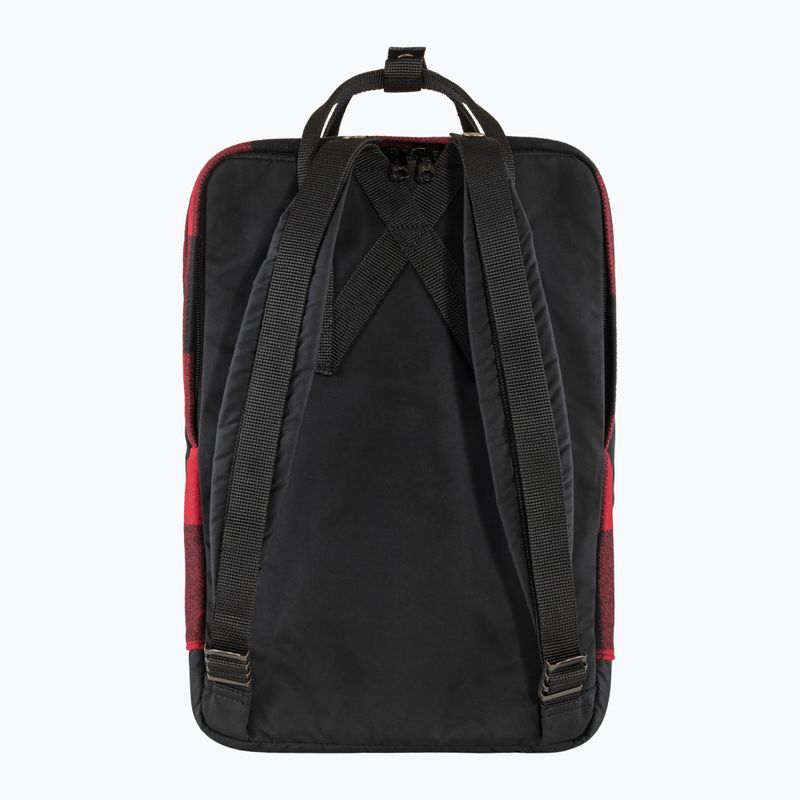 Fjällräven Kanken Re-Wool Раница за лаптоп 15" червено/черно 2