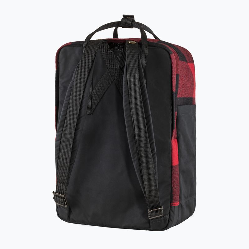 Fjällräven Kanken Re-Wool Раница за лаптоп 15" червено/черно 4