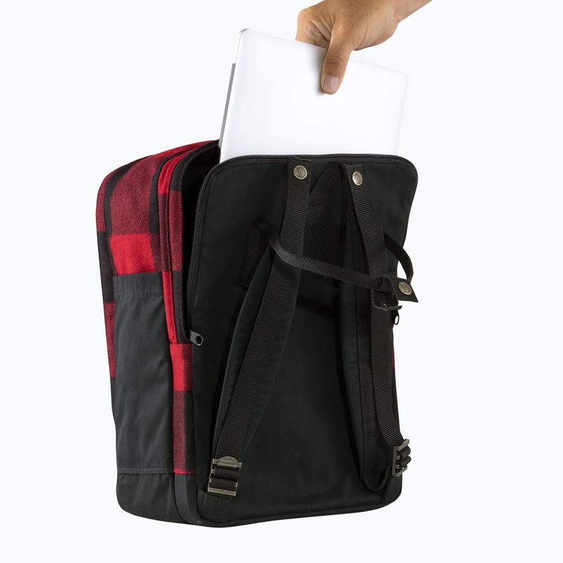 Fjällräven Kanken Re-Wool Раница за лаптоп 15" червено/черно 5