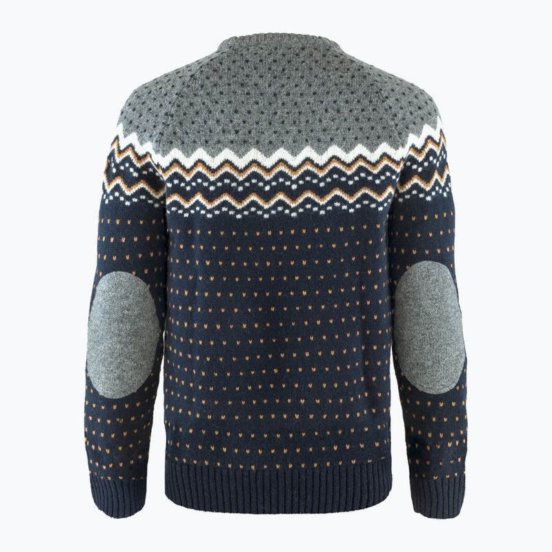 Мъжки плетен пуловер Fjällräven Övik Knit Sweater dark navy 9