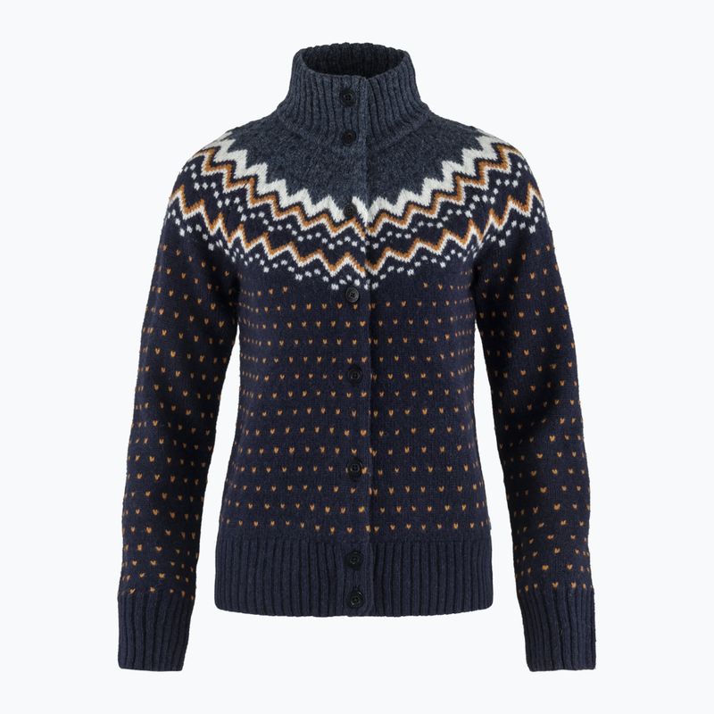 Дамски пуловер Fjällräven Övik Knit Cardigan dark navy
