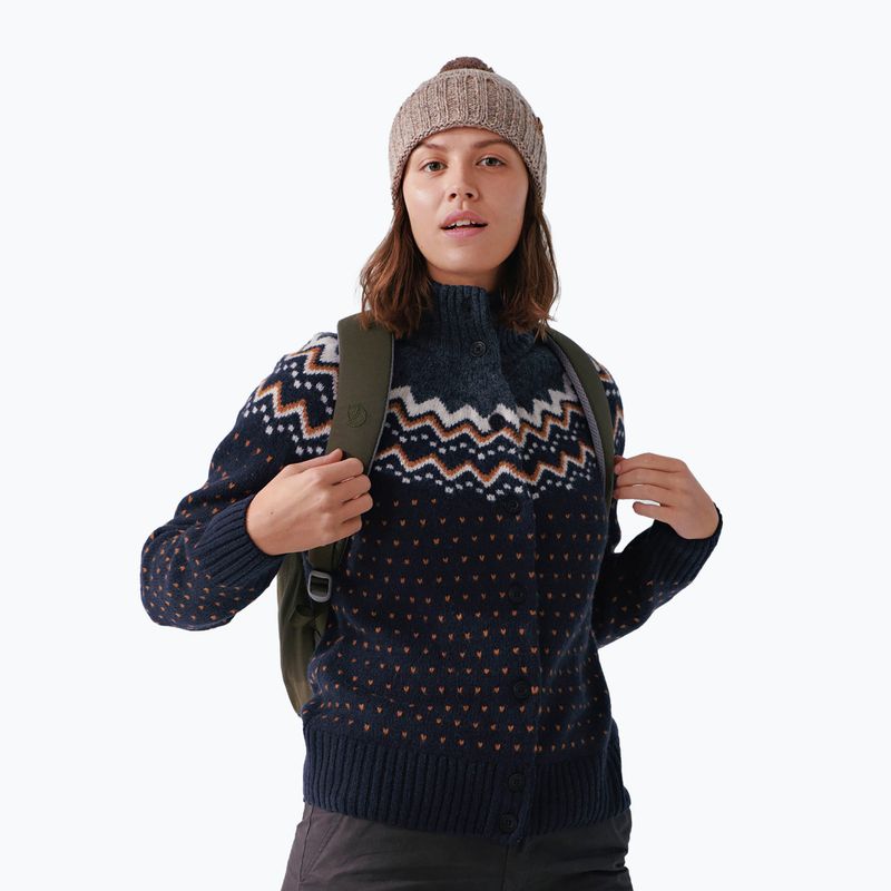 Дамски пуловер Fjällräven Övik Knit Cardigan dark navy 3