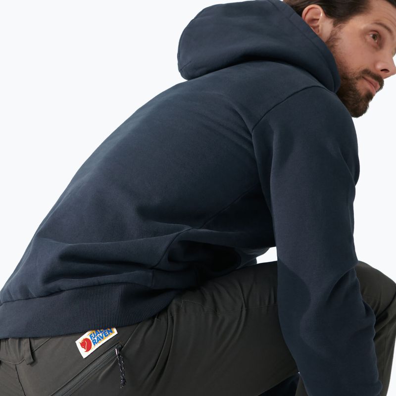 Мъжка качулка с лого на Fjällräven тъмносиня F84144 3
