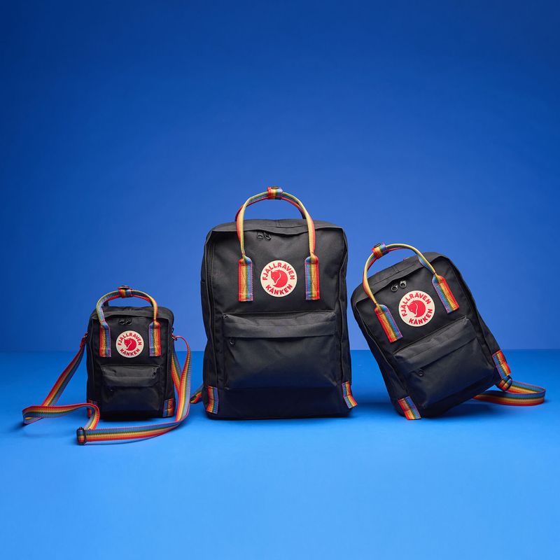 Fjällräven Kanken Rainbow Sling 2,5 л черно/дъга 8