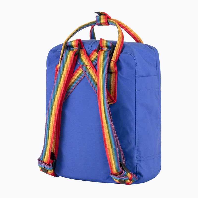 Fjällräven Kanken Rainbow Mini 7 л кобалтово синя градска раница 3