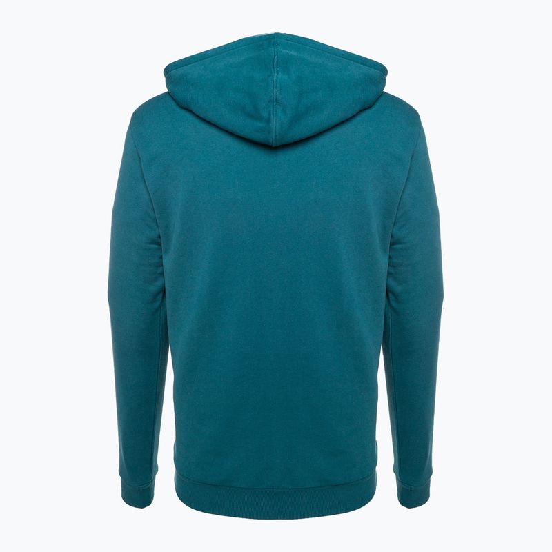 Мъжки суитшърт за трекинг Fjällräven Logo Hoodie deep sea 2