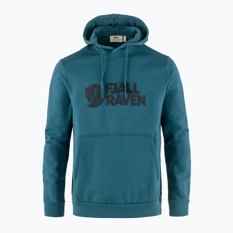 Мъжки суитшърт за трекинг Fjällräven Logo Hoodie deep sea 4
