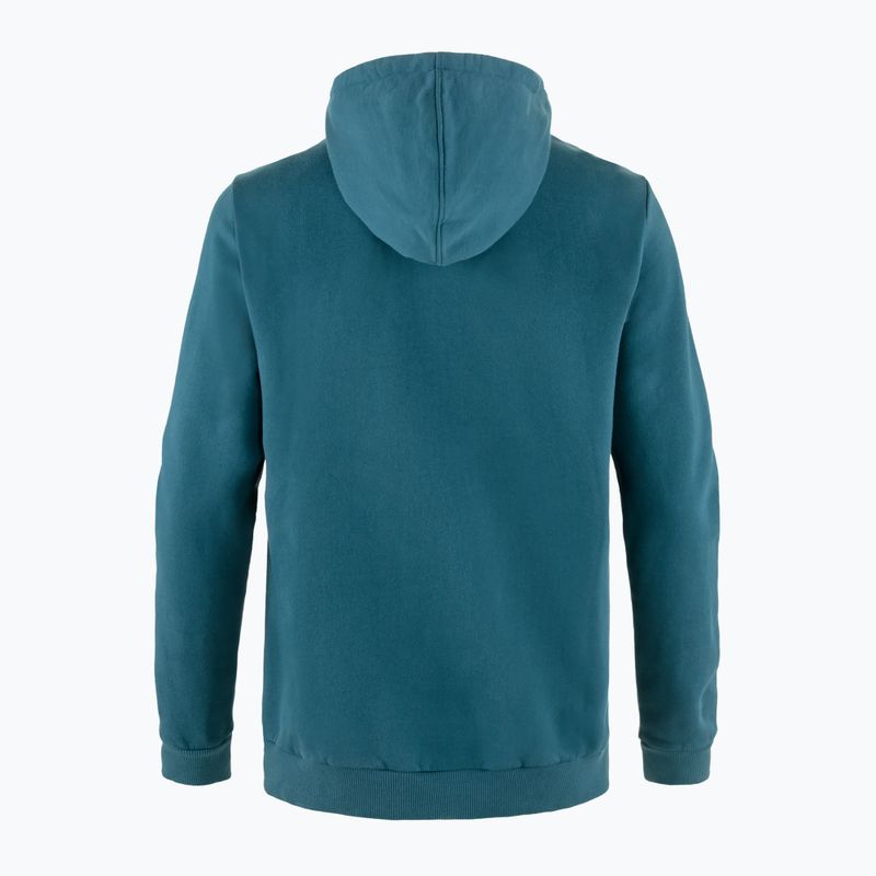 Мъжки суитшърт за трекинг Fjällräven Logo Hoodie deep sea 5