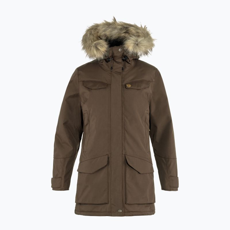 Дамско топло яке Fjällräven Nuuk Parka тъмен дъб