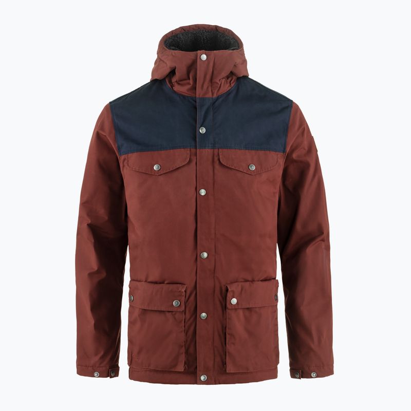 Мъжко яке за вятър Fjällräven Greenland Winter maroon/dark navy