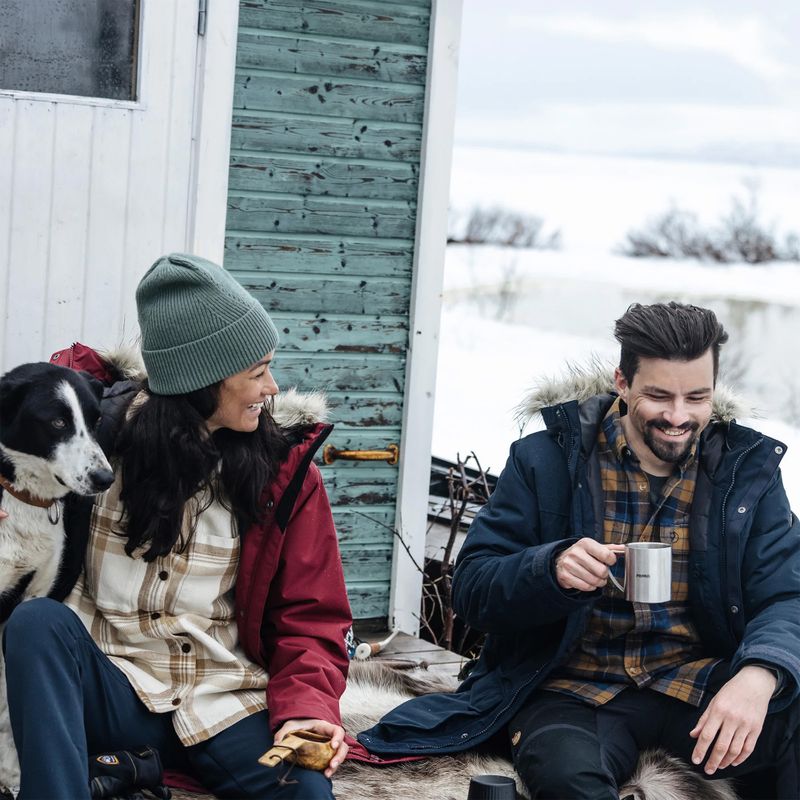 Мъжка риза Fjällräven Singi Heavy Flannel black/deep forest 3