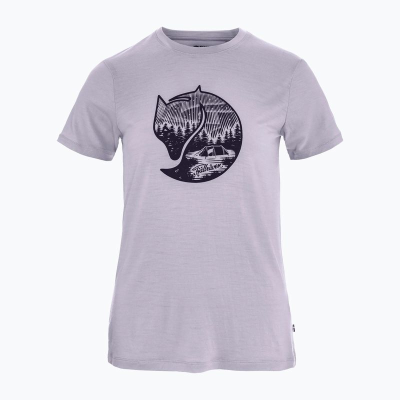 Дамска тениска Fjällräven Abisko Wool Fox lavender mist/dark navy