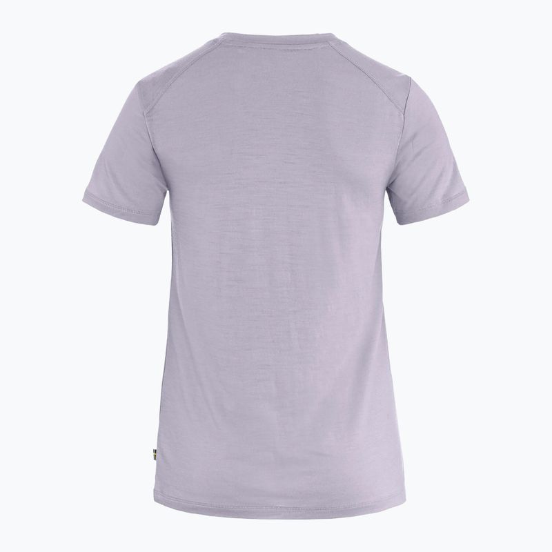 Дамска тениска Fjällräven Abisko Wool Fox lavender mist/dark navy 2