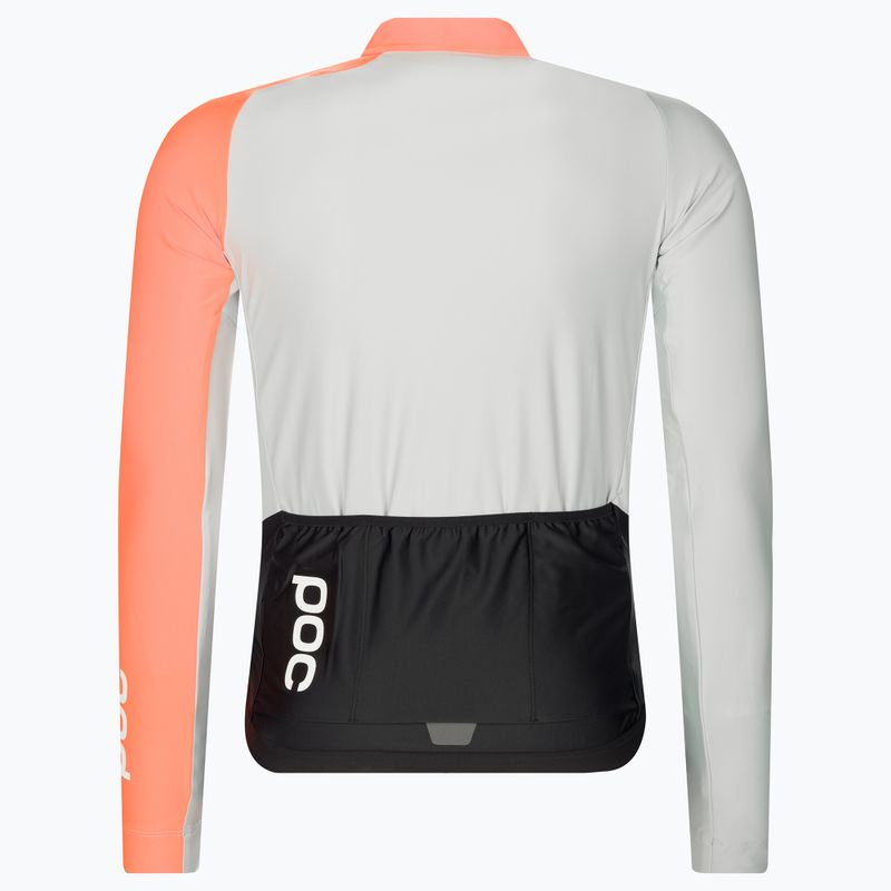 Мъжки колоездачен анцуг с дълъг ръкав POC Essential Road Mid Jersey granite grey/zink orange 2