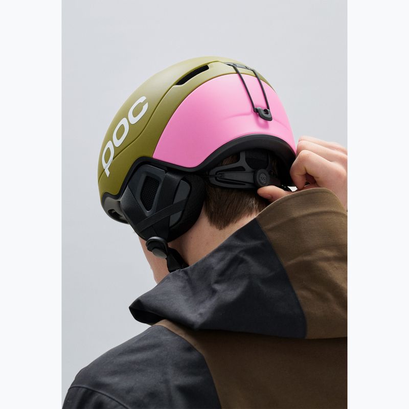 Скиорска каска POC Obex Contour olivine green matt/thulite pink matt 8