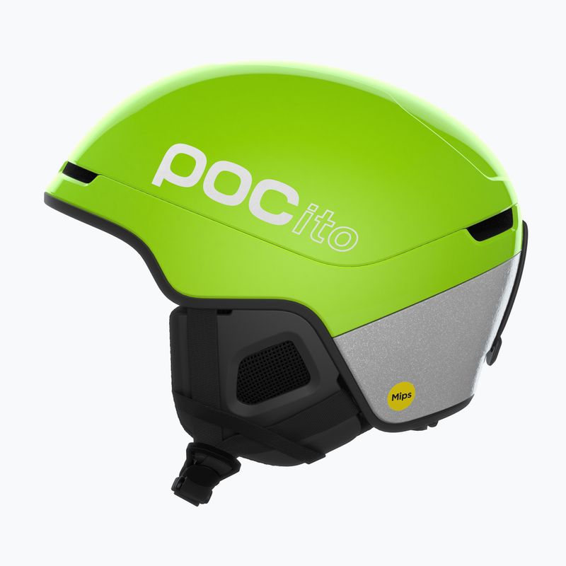 Детска скиорска каска POC Pocito Obex MIPS Jr fluorescent yellow/green 2