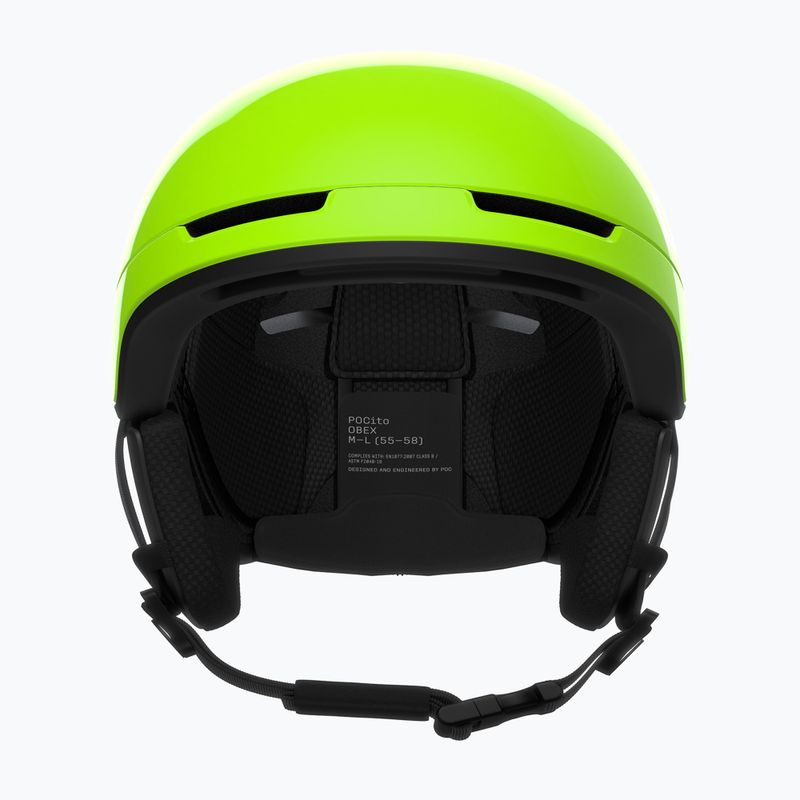 Детска скиорска каска POC Pocito Obex MIPS Jr fluorescent yellow/green 3