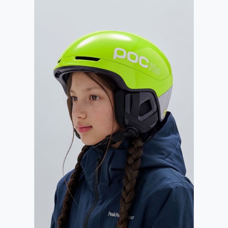 Детска скиорска каска POC Pocito Obex MIPS Jr fluorescent yellow/green 5
