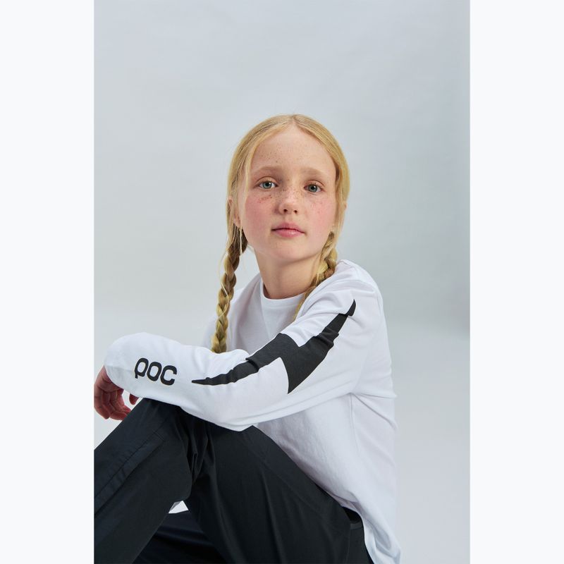 Детска блуза с дълъг ръкав  POC Tee Jr hydrogen white 3