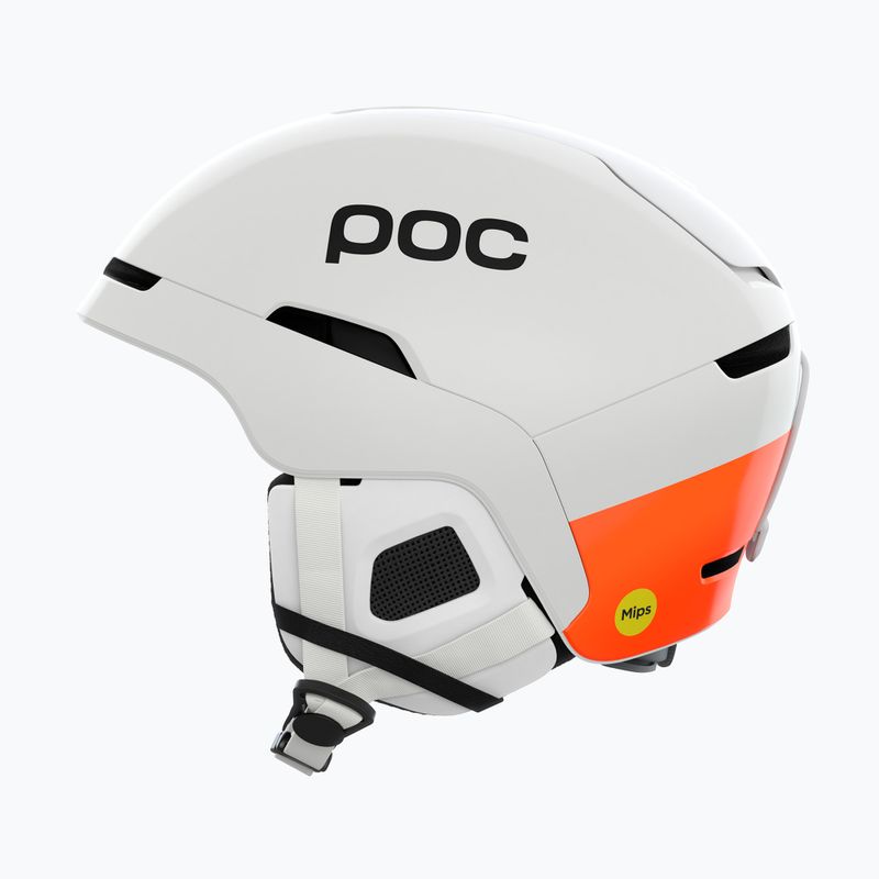 Скиорска каска POC Obex MIPS hydrogen white/fluorescent orange 2