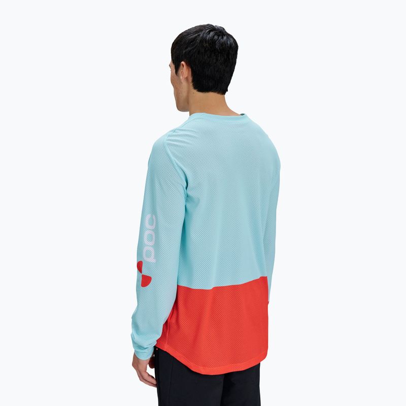 Мъжка велосипедна блуза с дълъг ръкав POC Motion Air Jersey lazurite blue/carnelian orange 2