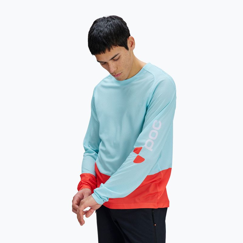 Мъжка велосипедна блуза с дълъг ръкав POC Motion Air Jersey lazurite blue/carnelian orange 4